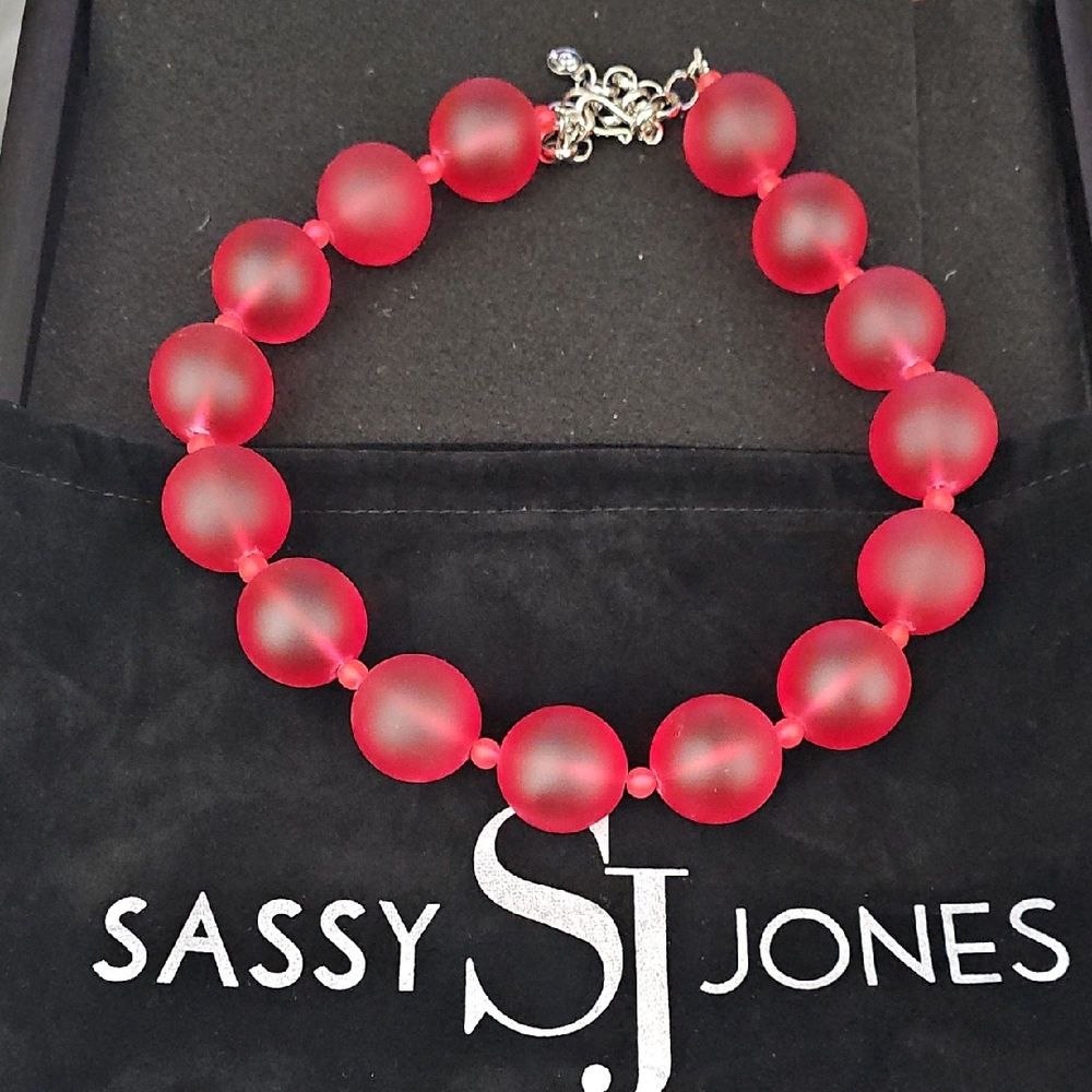 Sassy Jones Bold Red Necklace